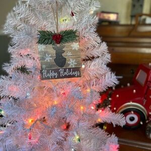 Vintage Christmas Happy Holidays Deer Wooden
Ornament